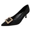 Single shoes women's new high heels pointed thin heels rhinestone versatile girl black cm cm