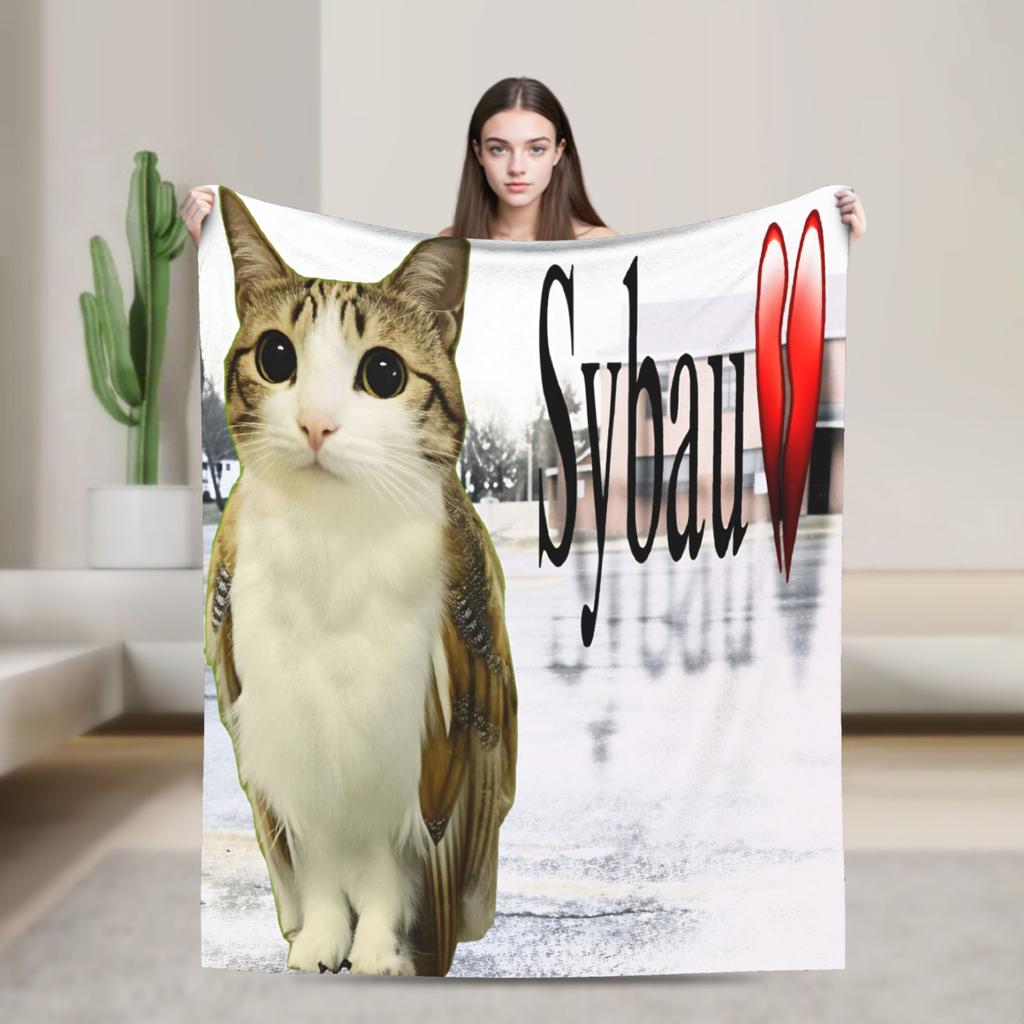 Warm Comfy Blanket Plane Travel Funny Space Planet Kitten Bedding Throws Fashion  Bedspread For Home Decor