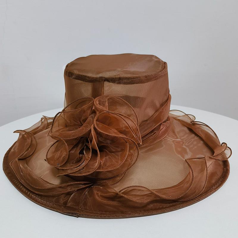 Cappello a Rete Floreale Vintage Con Protezione Solare Per Donne Cappello da Sole Estivo da Spiaggia