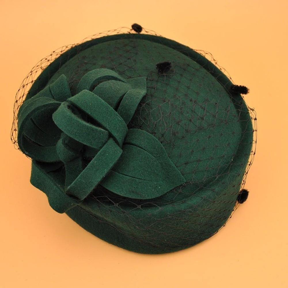 Solid Color Top Hat French Vintage Pillbox Hat New Headwear  Gift