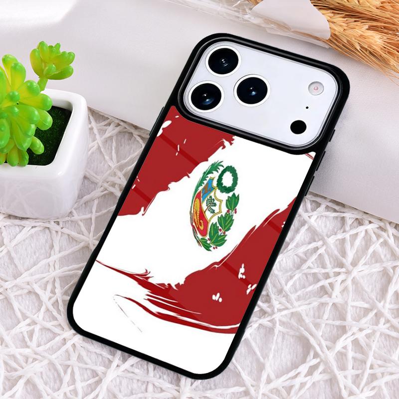 Peru Flag Shockproof Phone Case for iPhone 17 Air 16e 15 11 12 14 13 Pro Max Cover Coque