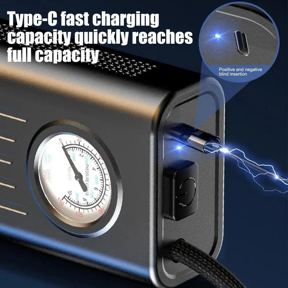 Pointer Pressure Gauge Electric Air Compressor Wireless Handheld Air Pump  Auto Bicycle