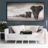 African Elephant Herd Wild Life Decoration Canvas Painting Home Background Wall Painting Art Cuadros Decoracion Salon Big