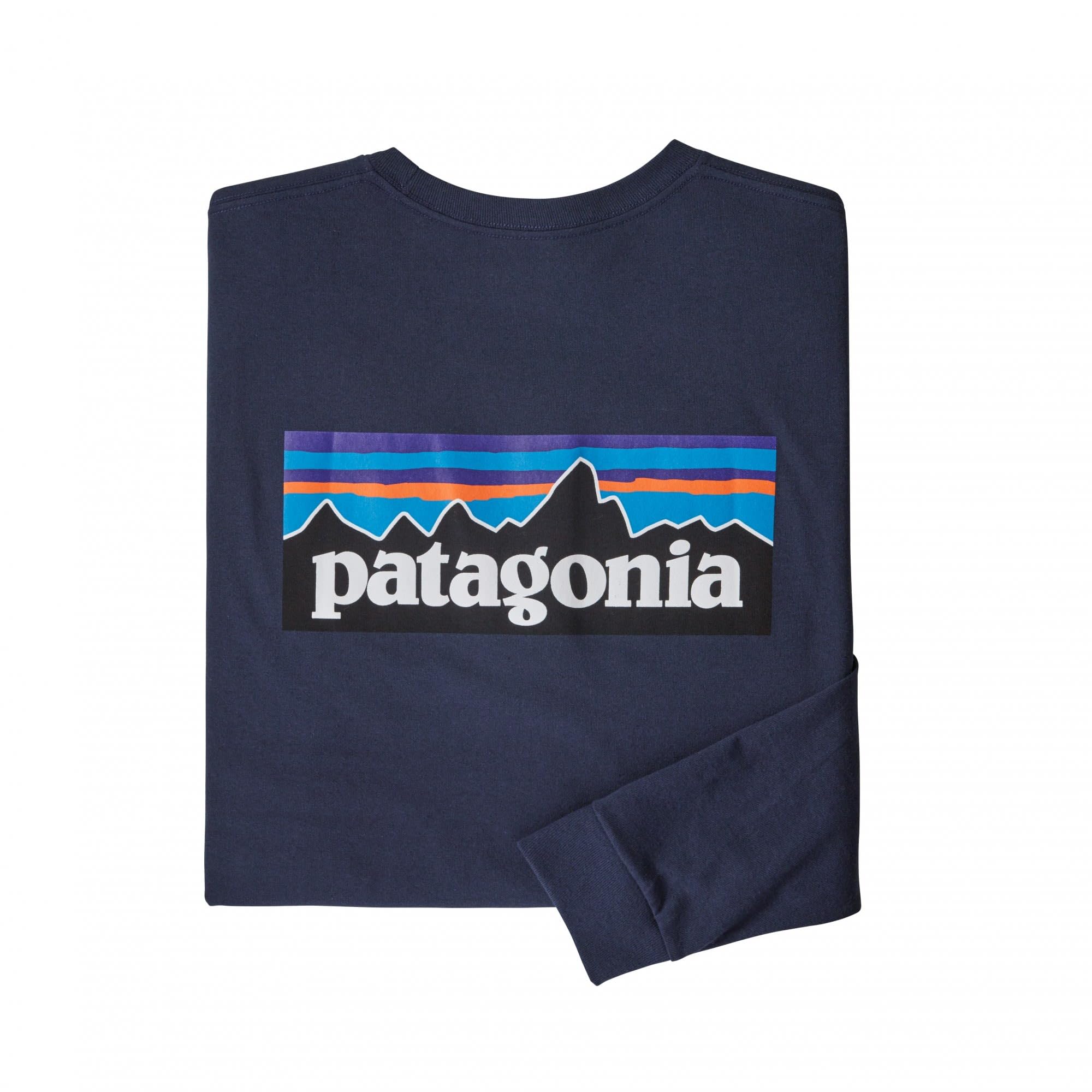 

Patagonia LOGO RESPONSIBILI TEE long long cut and classic XL P-6 T-shirt, sleeve, sleeve, sewn, 38518, navy, navy, [Product