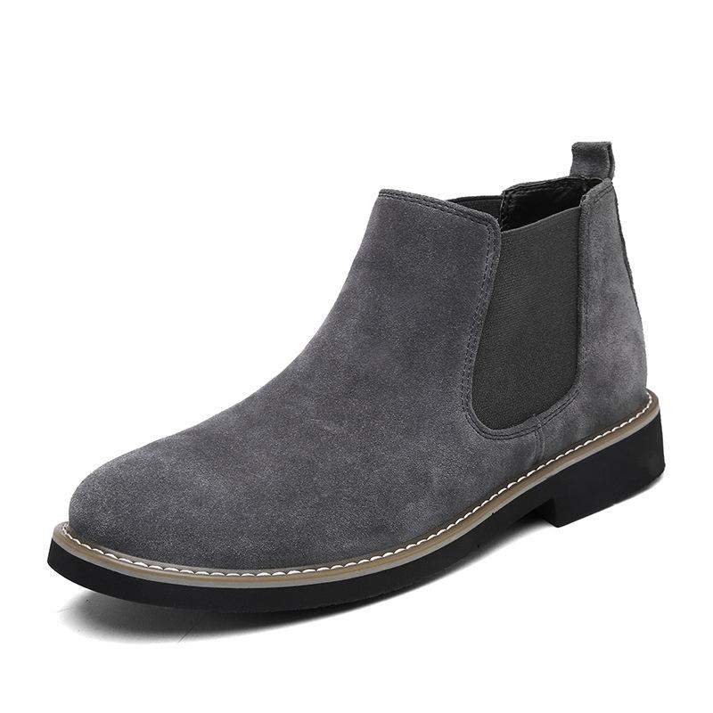 Bottes Chelsea en Cuir Tendance pour Homme Jeune: Baskets Montantes Respirantes en Daim pour un Usage Décontracté et Formel