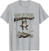 Hang in There It Gets Worse Sarcastic Saying Tee Funny Frog Crocodile Humor TShirt Novelty Gift Y2k Street Short Sleeve Tops