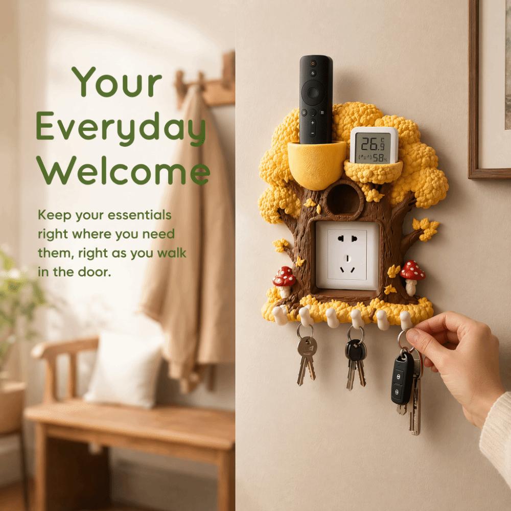 Creative Key Hook 3D Printed Light Switch Sleeve Protective Remote control storage  Home Decoration