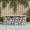 VidaXL Design Gabion Garden Bench 103x44x42cm Solid Douglas Wood 834360
