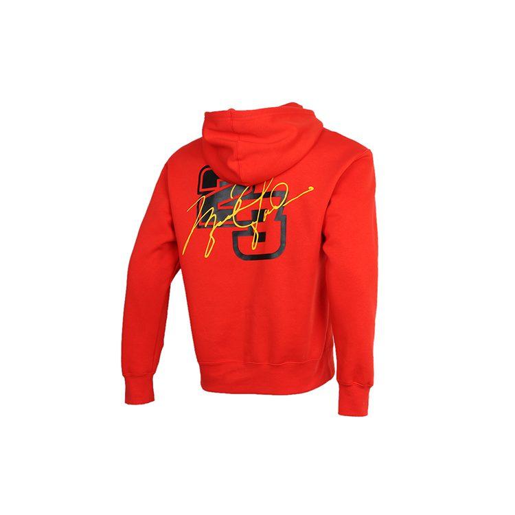 Jordan Sport DNA Logo Print Fleece Lined Pullover Hooded Sweatshirt Men's Pepper Red CV2785-673
