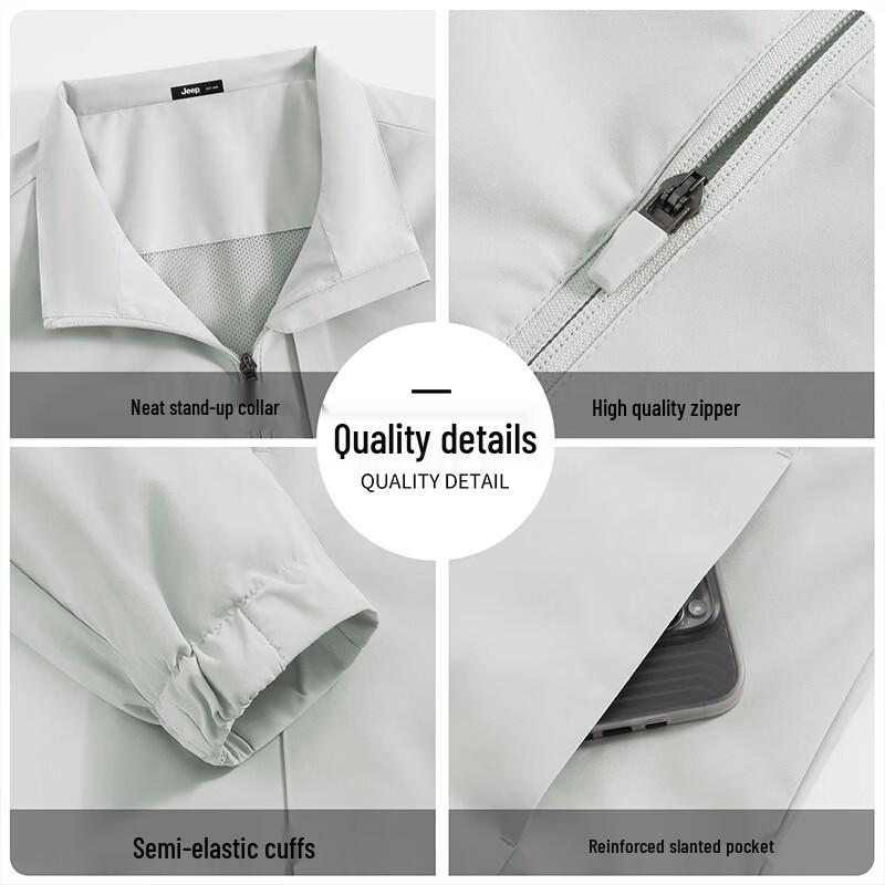Jeep Men's Spring/Autumn Casual Stand-Collar Bomber Jacket