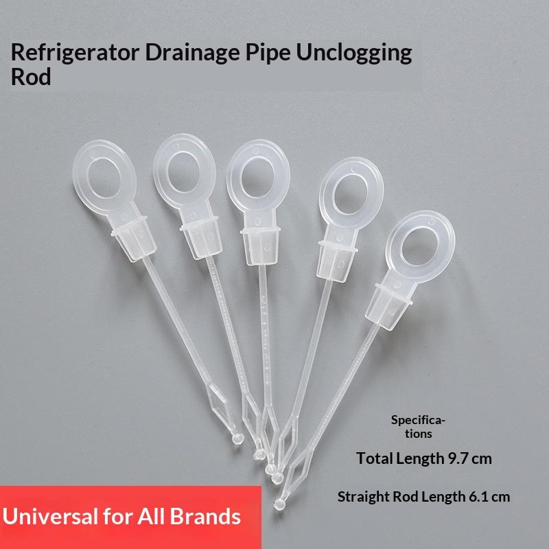 10Pcs Fridge Drain Hole Overflow Plugs Unclogging Rod Fridge Spout Universal Accessories