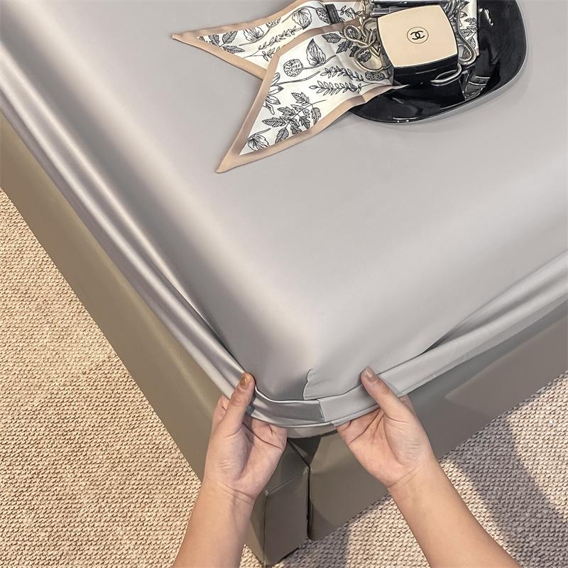 3pcs Set 100% Bamboo Mattress Protector Mattress Cover Fitted Sheet with Elastic Band Bedsheet 1000 Thread Count Queen King Size