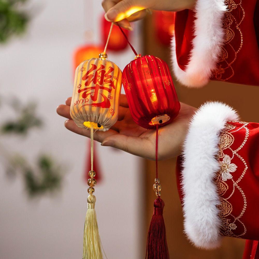 Red New Year Lantern 2026 Horse Year Luminous Cloth Lantern Handheld Lantern Home Decoration
