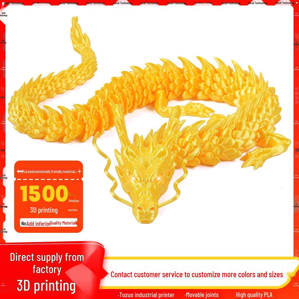 3D Printed Chinese Dragon Egg Ornament Toy Figurine Gift Craft