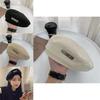 Stylish Woolen Beret Hat For Women Trendy Autumn Winter Artist Cap With English Letter Details