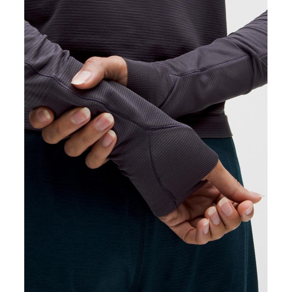 Lululemon Swiftly Tech Long Sleeve Shirt 2.0  Waist Length Spandex Stripe Atmospheric Purple Coal