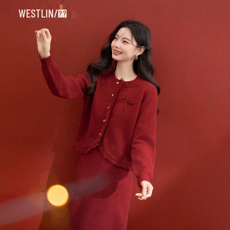 

Westlink Women s Bowknot Tassel Knit Cardigan M