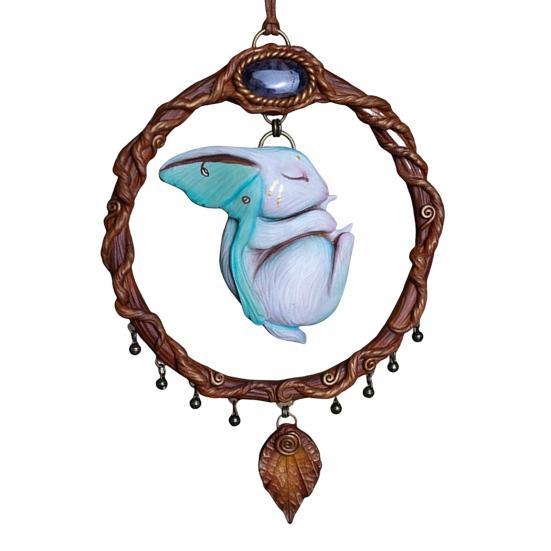 Handcrafted Moth Hanging Decoration Metal Elf Wall Hanging Sculpture Nature Inspired Artistic Pendant for Home Door Window Decor