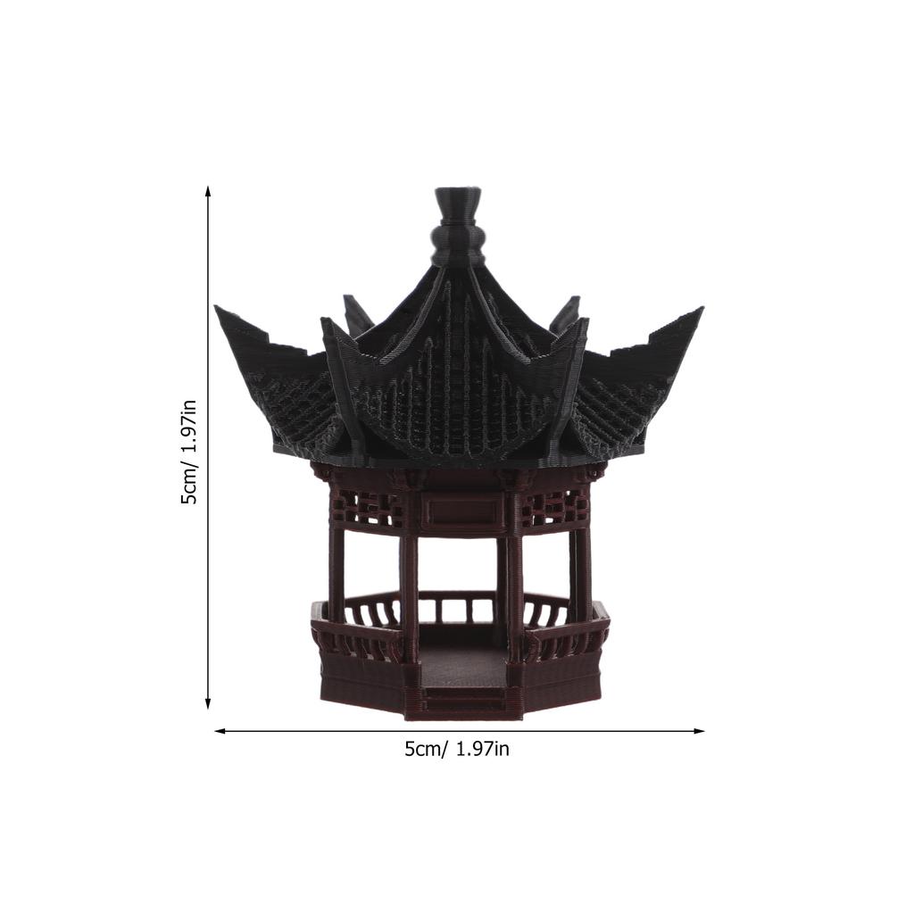 Kompaktes Mini-Landschaftsornament Elegantes Altes Hofdesign für Schreibtisch Kaffeetisch Mini-Gartendekoration