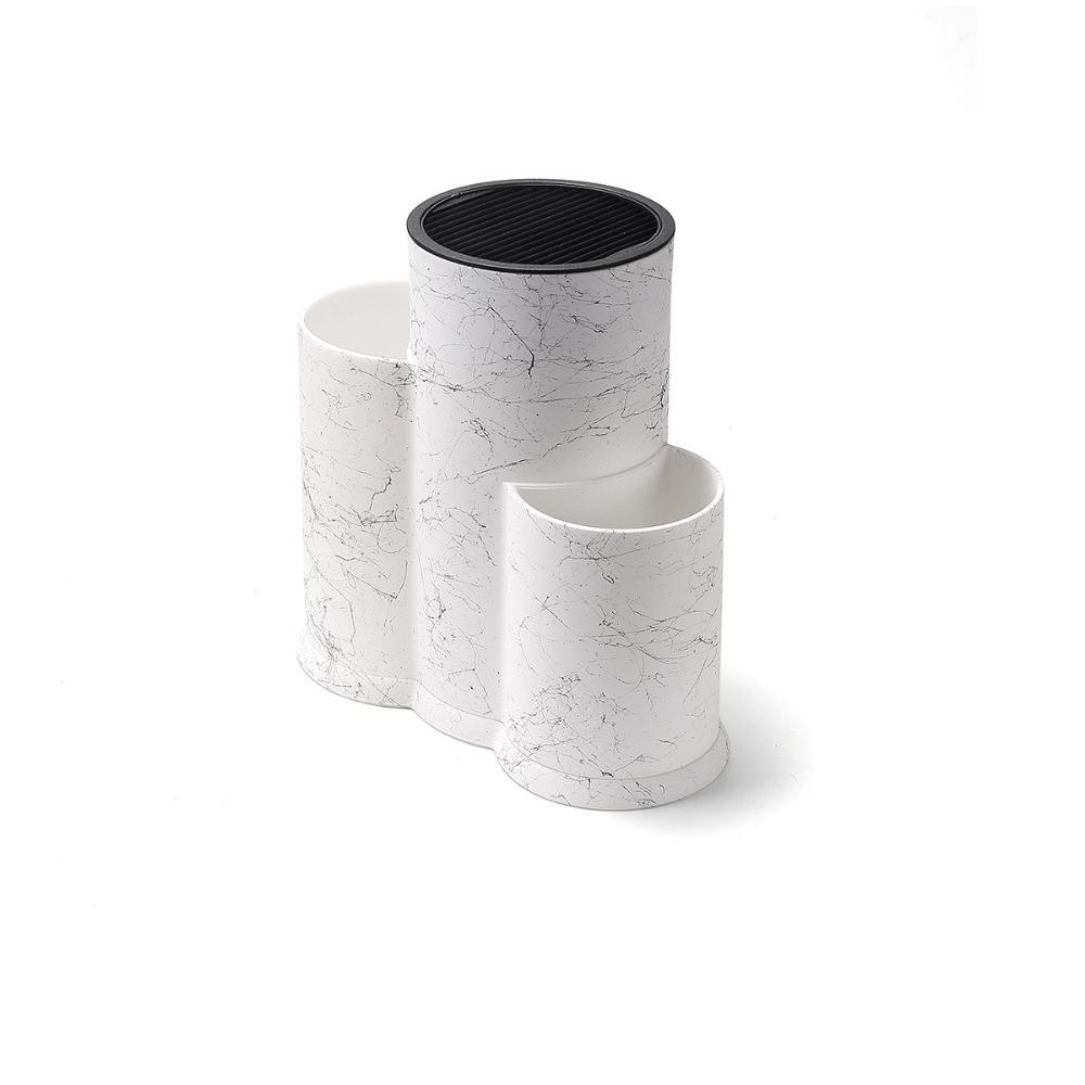 Non-slip Base Cutter Shelf Detachable Kitchens Utensil Rack 3 Tube Kitchen Cutter Holder  Fork
