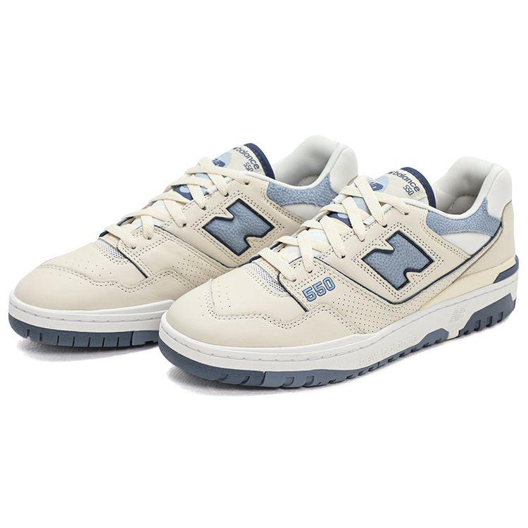 New Balance 550 Beige Vintage Indigo Unisex Sneakers Cream White BB550PLA
