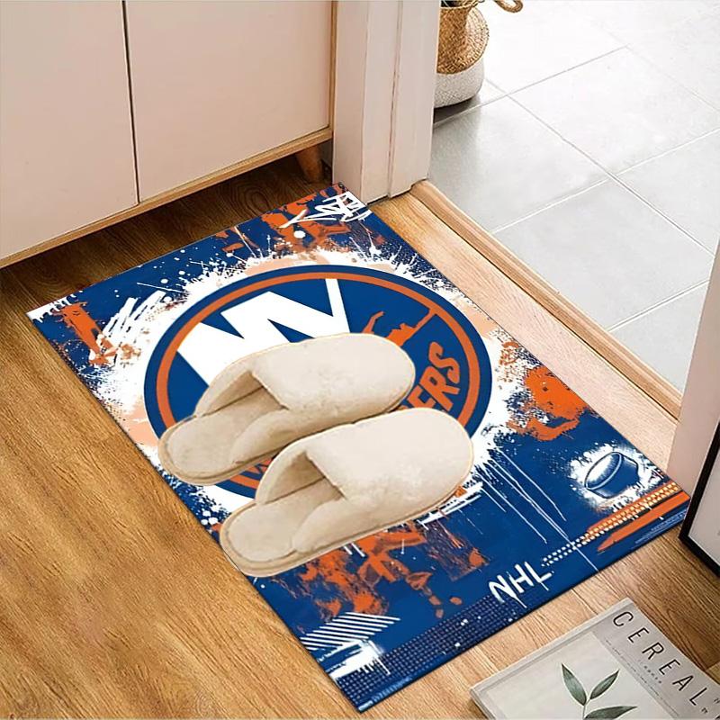 Ny Islanders Pride Floor Mat for Living Room, Game Rooms, Office, Bedroom, Office Floor Mat Playful Design, Christmas fan gifts
