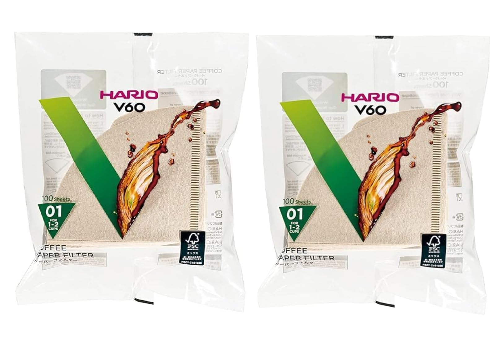 

Бумажные фильтры HARIO V60 02M Мисараши 100 листов x 2 пакета 200 для чашек Кофейный фильтр Неотбеленный Для капельного кофе Сделано в Японии [Оптовая покупка] коричневый