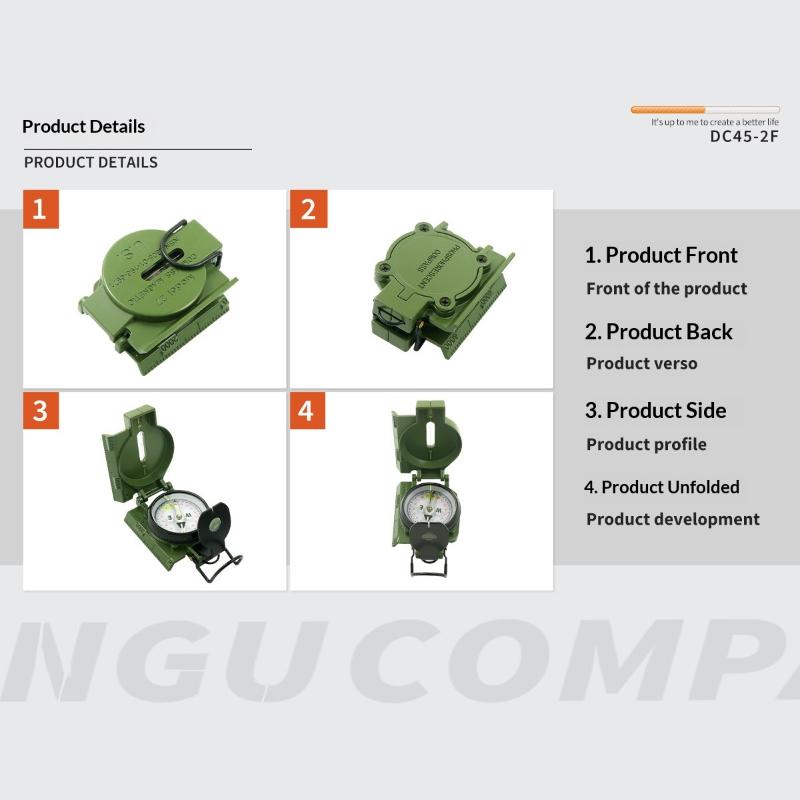 Waterproof High Precision Portable Compass Outdoor Gadget Sports Hiking Mountaineering Professional Metal Sight