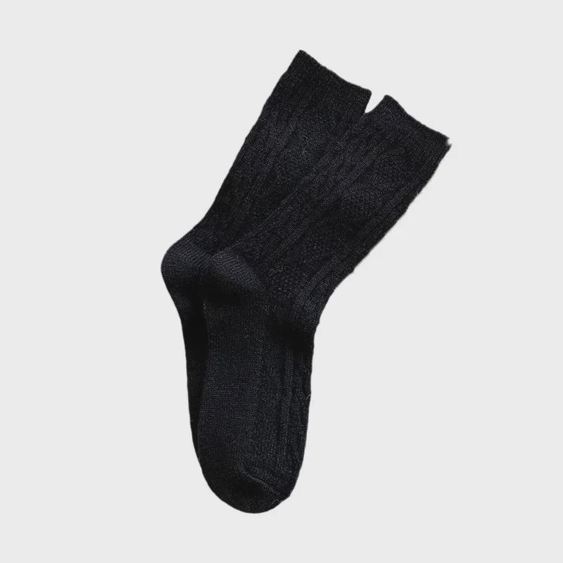 Women’s Cashmere Wool Socks - Velvet Thickened, Mid-Tube, Long Pile, Warm for Autumn and Winter