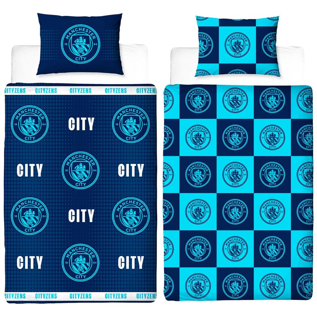 Manchester City FC Crest Reversible Duvet Set