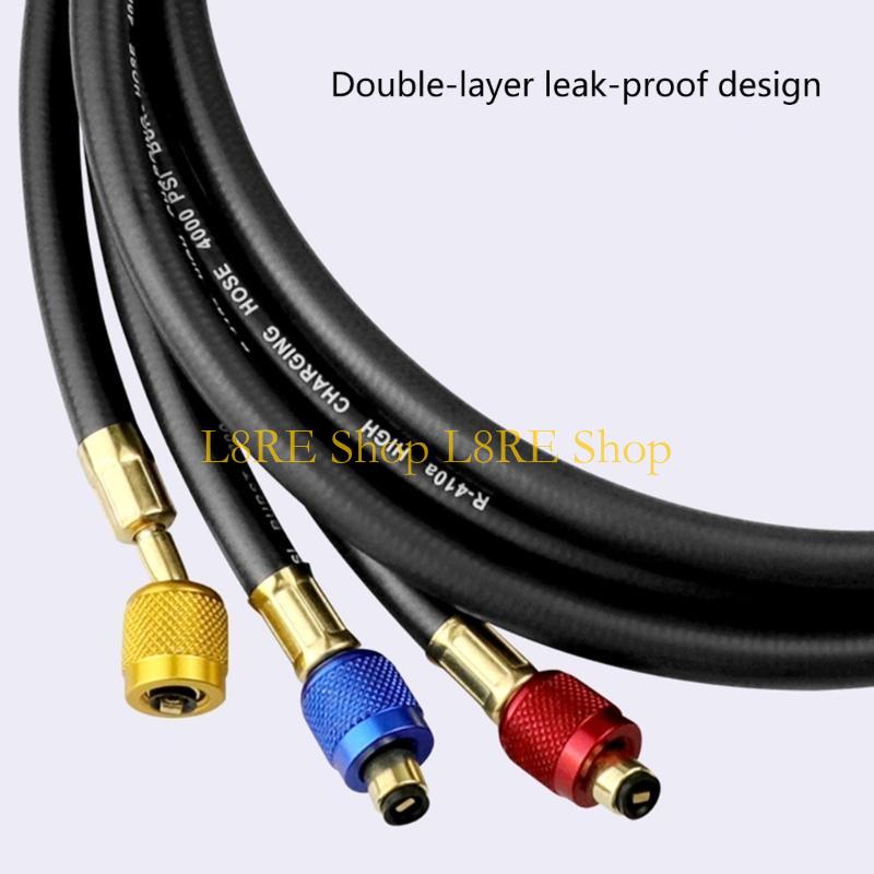 L8RE Pack of 3 Air Conditioning Refrigerants Charging Hoses Air Conditioning Tool