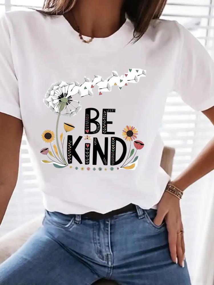 

(Asian Size) Clothing T Shirt trend sweet butterfly Tee Top Women Fashion Female Woman Print Short Sleeve Graphic T-shirts S
