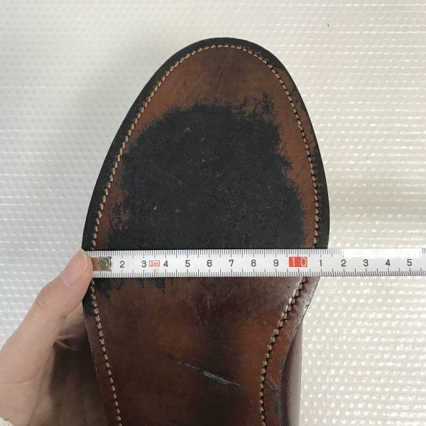 70s-80s USA made Vintage UFCW leather Goodyear welt long wingtip 7.5EEE 25.5 brown O'Sullivan heel(USED)