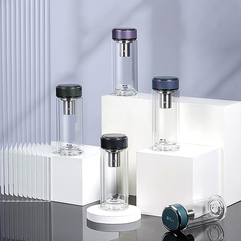 Double-Layer Glass Tea Infuser Bottle