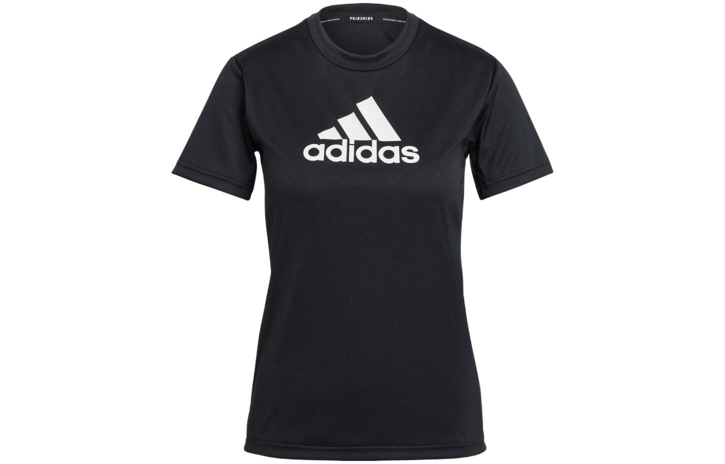 

Adidas T Shirts Women s Black Crew Neck Moderate Straight Fit GL3820 J/M