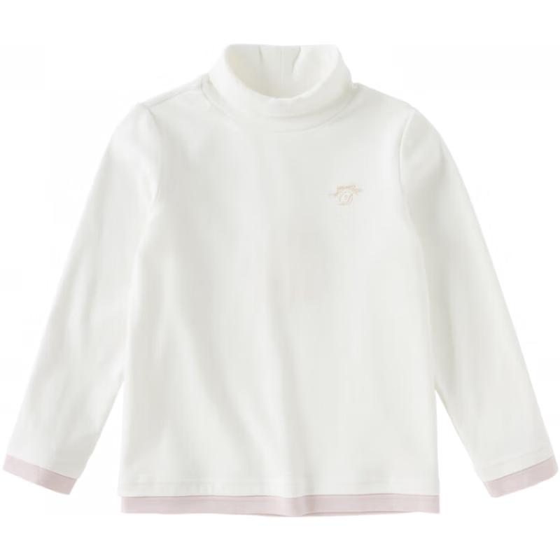 DAVE & BELLA Girls' Anti-bacterial High-Neck Long-Sleeve T-shirt