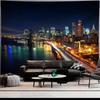 High Quality 100% Polyester Night Cityscape Tapestry