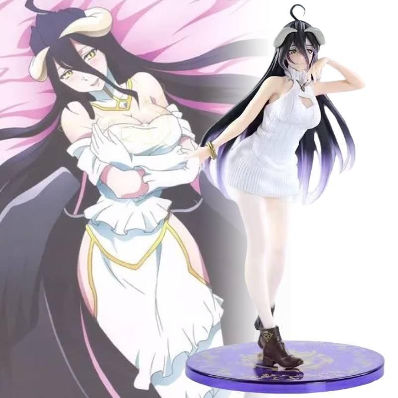 Elegant Overlord Albedo White Knitted Standing Model Figure Pvc Collectible Toy