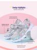 Mesh Girls' Summer Sneakers - Hollow, Breathable, Trendy Princess Shoes for Little Girls