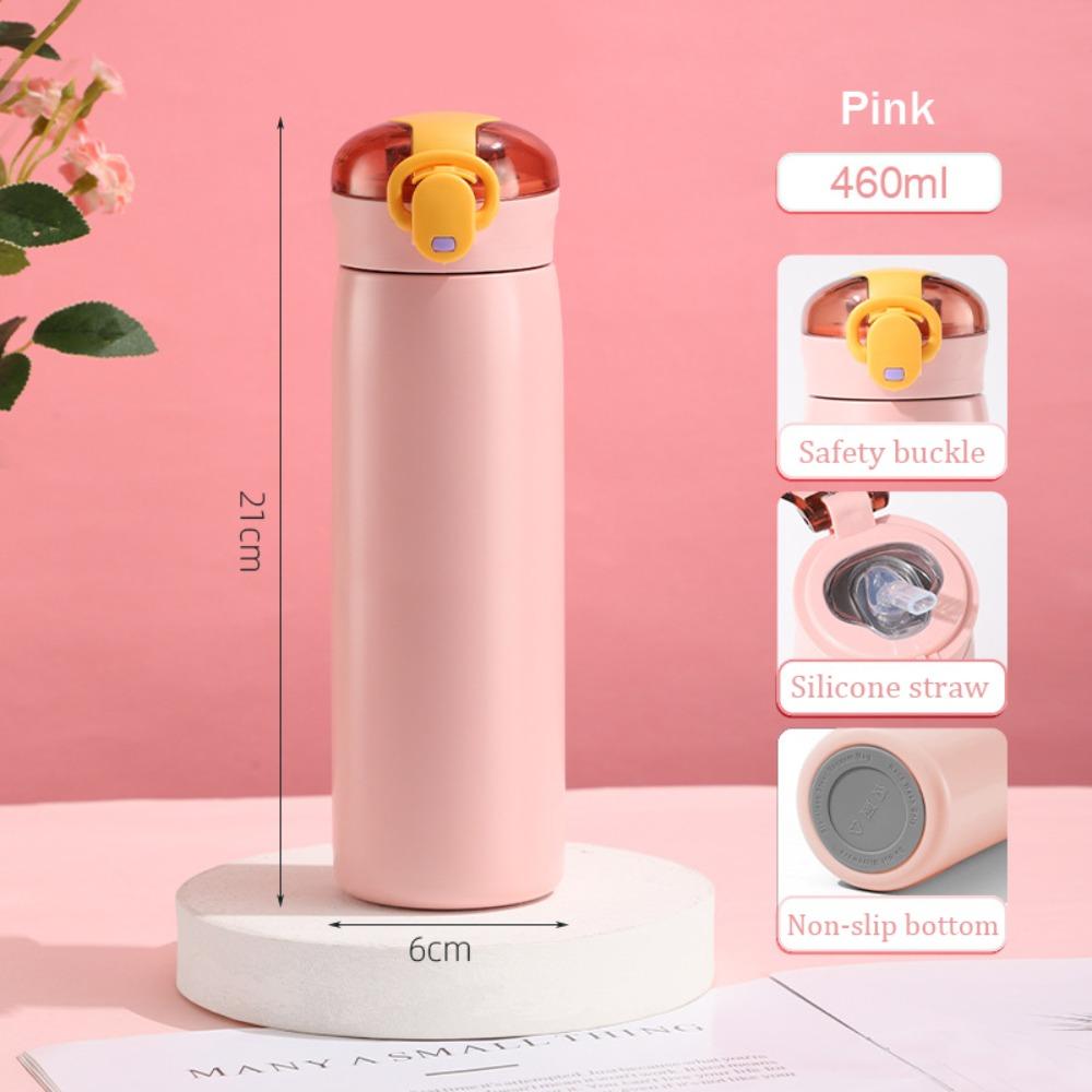 320/460ML Straw Insulated Cup Leak-Proof 304 Stainless Steel Vacuum Flask Keep Cold/Hot Stainless Steel Tumbler