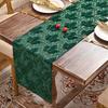 Christmas Day Leaf Jacquard Table Runner Rectangular Home Hotel Tablecloth for Party Banquet Soft Comfortable Housing Decoration
