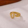 Minimalist Symmetries Rings For Women Gold Color Anillos Infinite Geometry Stainless Steel Jewelry New Elegant Ring Party Gift