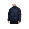 Nike Logo Embroidered Plaid Stand Collar Zip Jacket Men Jackets Blue FZ0866-410