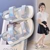 Girls Sandals Summer New Soft Sole Fashion Korean Version Medium and Large Children Light Non-slip Children Girls Beach Shoes