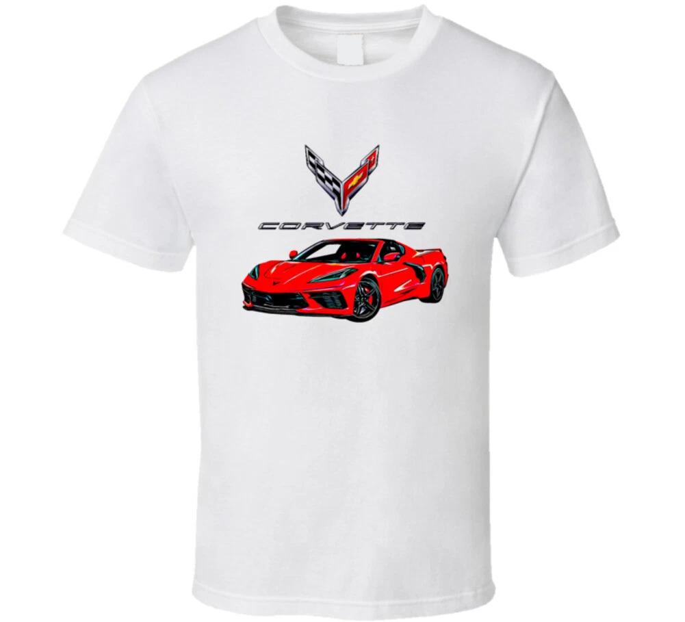 C8 New Vette 2023 Red Muscle Sports Car Mid Engine Gift T Shirt S