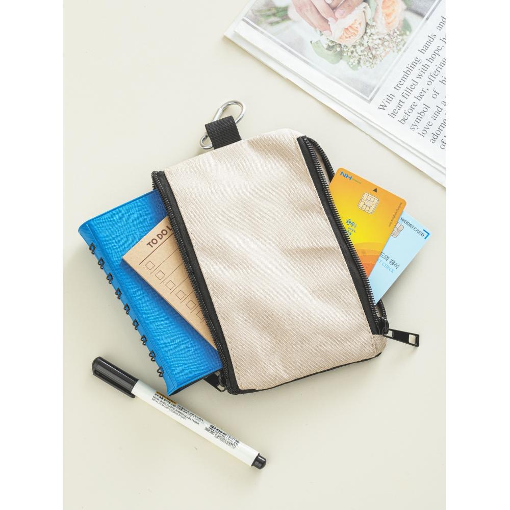 Daiso Carabiner Storage Double Sided Pouch