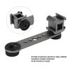 Triple Cold Shoe Extension Bracket Aluminium Alloy Microphone Stand Mount Adapter for Tripod Monopod Stabilizer