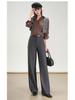 2025 High-End Women’s Wide-Leg Pants: Autumn/Winter Draping, Warm & Slimming, Floor-Length Suit Trousers