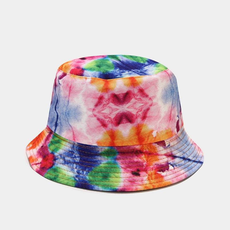 3D Printed Pattern Fisherman Hat Tie Dye Double-sided Basin Hat for Men Women Summer Outdoor Sun Protection Sunshade Hat