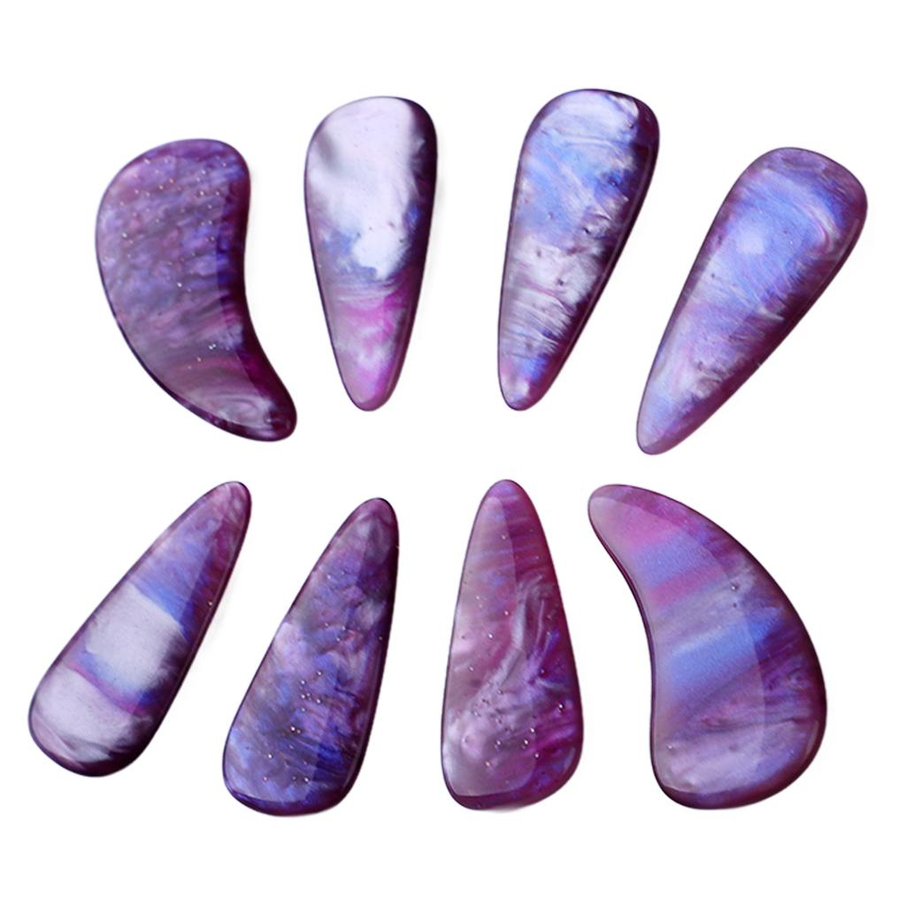 8 Stück Guzheng Fingerplektren Silikonpolymer Zart Glatt Aussehen Elastisch Professionelle Guzheng Nagelabdeckungen Milchig